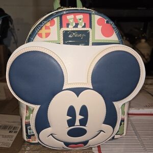 Disney Blue and Cream Mickey Mouse Loungefly Backpack